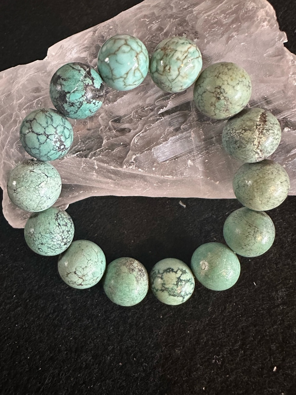 Vintage Turquoise Gemstone Elastic Bracelet